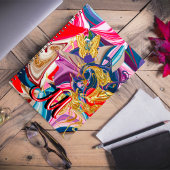 Kleurrijk Goud Draaiende Rook Monogram Vloeibare A Notitieboek