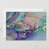 Kleurrijk Gouden Alcohol Ink Vloeibare Abstracte K Bedankkaart (Voorkant)