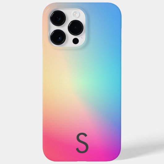 Kleurrijk Gradient Custom Monogram Modern Case-Mate iPhone Case (Achterkant)