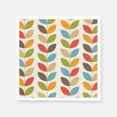 Kleurrijk grafisch bladerenpatroon servet (Voorkant)