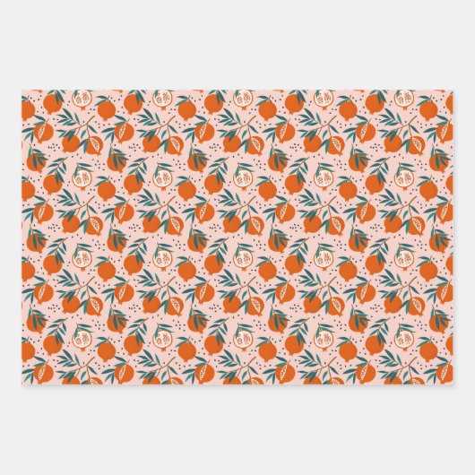 Kleurrijk Granaatappel Patroon Inpakpapier Vel (Voorkant 2)