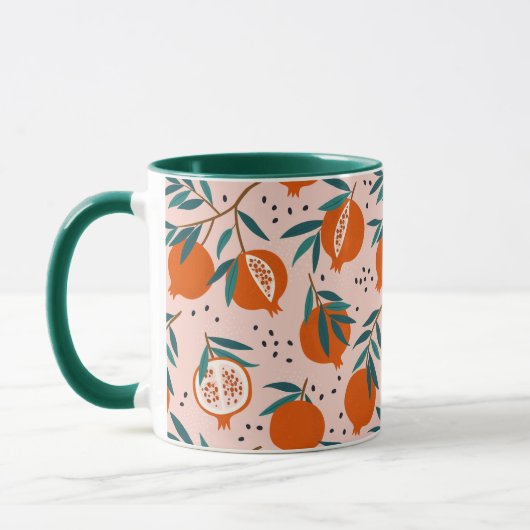 Kleurrijk Granaatappel Patroon Mok (Links)
