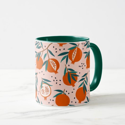 Kleurrijk Granaatappel Patroon Mok (Voorkant rechts)