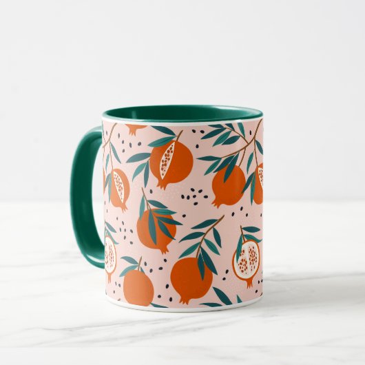 Kleurrijk Granaatappel Patroon Mok (Voorkant links)