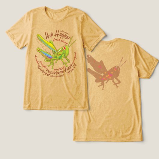 Kleurrijk Grasshopper T-shirt (Ontwerp Voorkant & Achterkant)