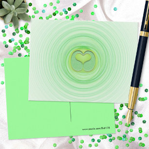 Kleurrijk Groen Hart Spiraal Mis Je Briefkaart