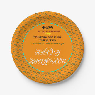 KLEURRIJK HALLOWEEN PARTY SPOOKY NAADLOOS PATROON PAPIEREN BORDJE
