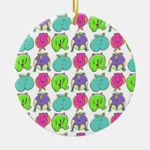 Kleurrijk Hamster Butts Patroon Keramisch Ornament