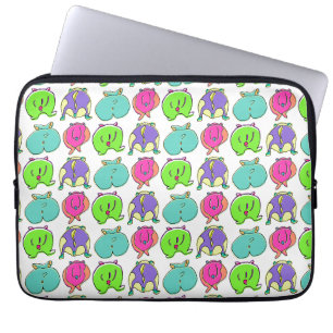 Kleurrijk Hamster Butts Patroon Laptop Sleeve