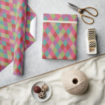 Kleurrijk Harlequin Diamonds Inpakpapier