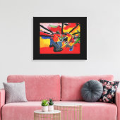 kleurrijk hart abstract canvas afdruk (Insitu (Woonkamer))