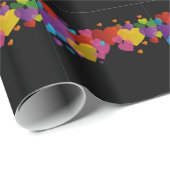 kleurrijk hart cadeaupapier (Rol Hoek)