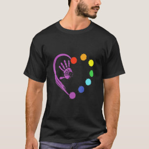 Kleurrijk Hart Chakra Liefde Meditatie Yoga Balans T-shirt