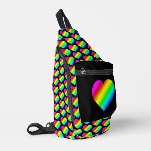 Kleurrijk Hart Regenboog Liefde Helder Kleur Sling Bag