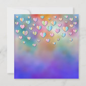 Kleurrijk Hart Spikkelontwerp Kaart (Achterkant)