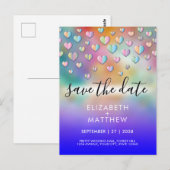 Kleurrijk Hart Spikkels Design Briefkaart (Voorkant / Achterkant)