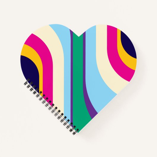 Kleurrijk Hart Spiraal Notebook Notitieboek (Voorkant)
