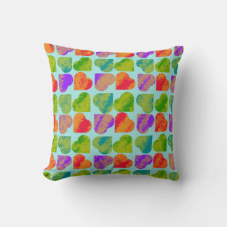 Kleurrijk Hart Tessellatie Psychedelische Pop Art Kussen
