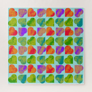 Kleurrijk Hart Tessellatie Psychedelische Pop Art Legpuzzel