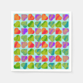 Kleurrijk Hart Tessellatie Psychedelische Pop Art Servet