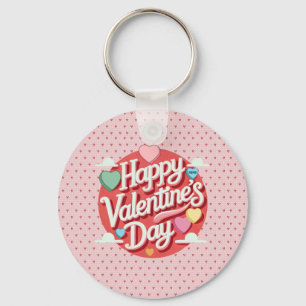 Kleurrijk hart voor Valentijnsdag Sleutelhanger