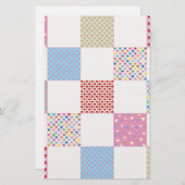 Kleurrijk hartenpatroon briefpapier (Voorkant / Achterkant)