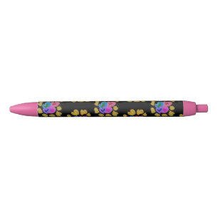 Kleurrijk Hartjes Design Zwarte Inkt Pen