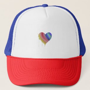 Kleurrijk Hartontwerp Trucker Pet