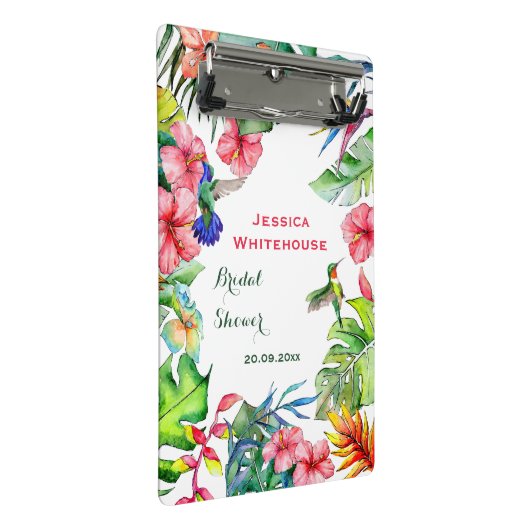 Kleurrijk Hawaïaans Tropisch Vrijgezellenfeest Mini Klembord (Schuin)