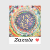 Kleurrijk heb je deze inspirativiteit Boho  Sticker (Vel)