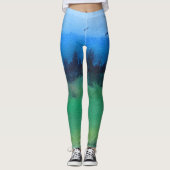 Kleurrijk hedendaags abstract ontwerp van landscha leggings (Voorkant)