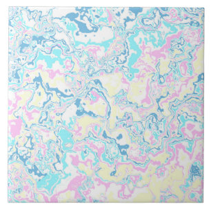 Kleurrijk Helder Pastel Groovy Boho Abstract Marme Tegeltje