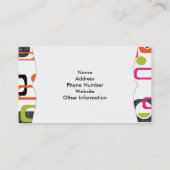 Kleurrijk, helder, stijlvol design visitekaartje (Achterkant)