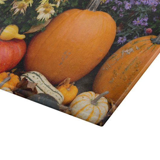 Kleurrijk herfst decoratief pompoenscherm snijplank (Hoek)