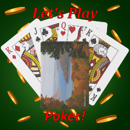 Kleurrijk Herfst Schilderachtig Uitzicht over het Pokerkaarten