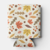 Kleurrijk Herfstblad Herfst Patroon Blikjeskoeler (Achterkant)