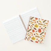 Kleurrijk Herfstblad Herfst Patroon Notitieboek (Binnen)