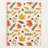 Kleurrijk Herfstblad Herfst Patroon Planner (Voorkant)