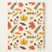Kleurrijk Herfstblad Herfst Patroon Planner (Achterkant)