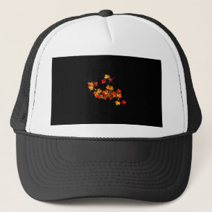 Kleurrijk Herfstbladeren Mand Het Is Herfst Trucker Pet