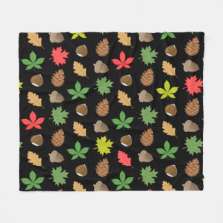 Kleurrijk herfstseizoen - natuurpatroon fleece deken