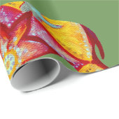 Kleurrijk herten glanzend inpakpapier (Rol Hoek)