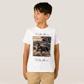 Kleurrijk honden T-shirt voor kinderen – Fun puppy (Voorkant volledig)
