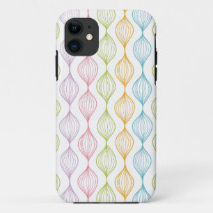 Kleurrijk horizontaal ogee patroon iPhone 11 hoesje