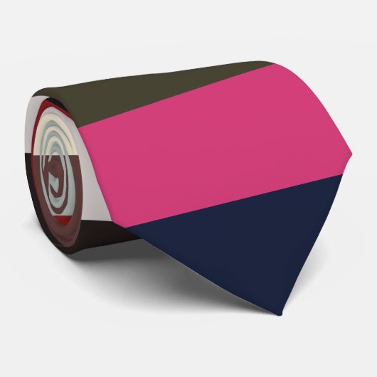 Kleurrijk horizontaal strepenpatroon stropdas (Opgerold)