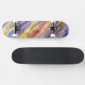 kleurrijk hout Abstract art. 2 Skateboard (Horizontaal)