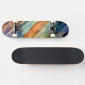  kleurrijk hout Abstract art 3 Skateboard (Horizontaal)