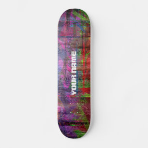 Kleurrijk houtnerf #2 skateboard