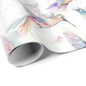 Kleurrijk Hummingbird Wrapping Papier (Rol Hoek)