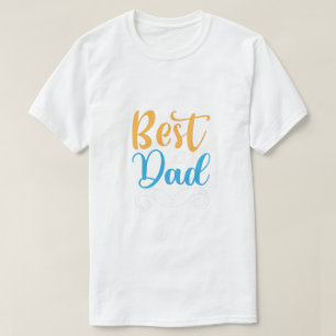 Kleurrijk 'I Love You Daddy' Grafisch met een Snor T-shirt